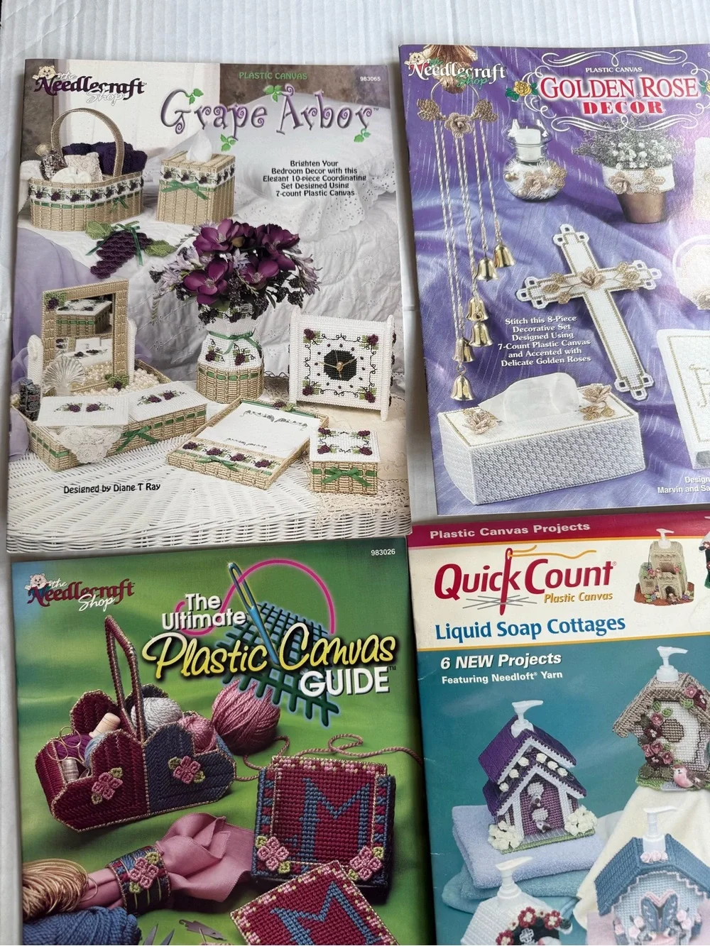 PLASTIC CANVAS Needlecraft& Others Canisters, Liquid Soap, COUNTRY CORE DESIGNS